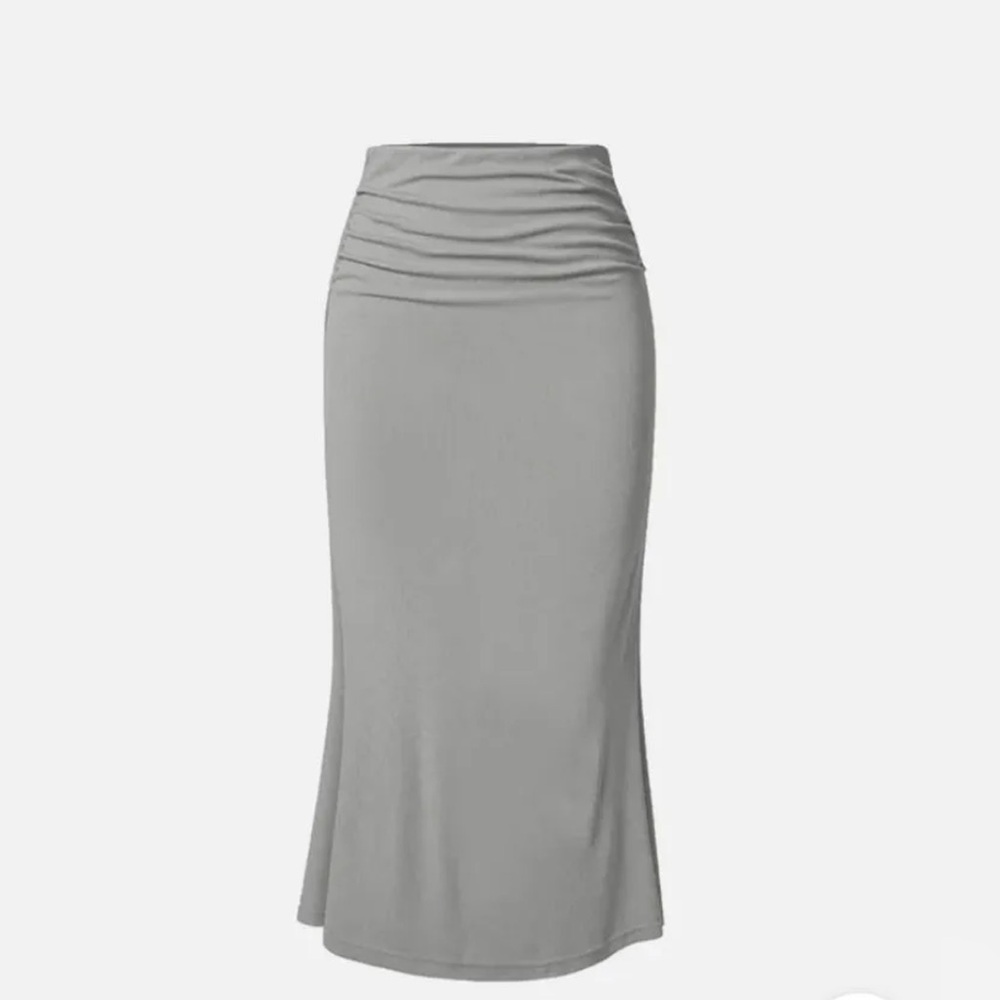 OGL Ruched Side Mermaid Maxi Skirt